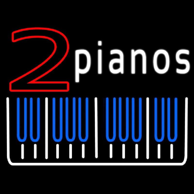 2 Pianos Neonkyltti