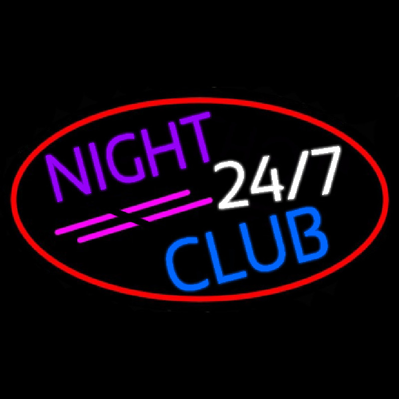24 7 Night Club Neonkyltti