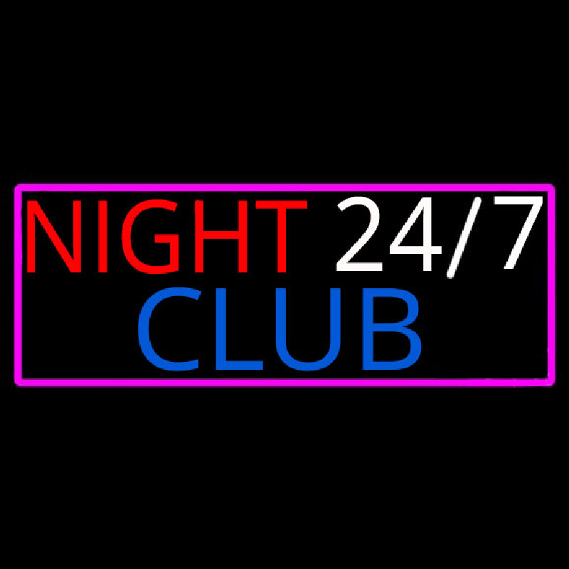 24 7 Night Club Neonkyltti