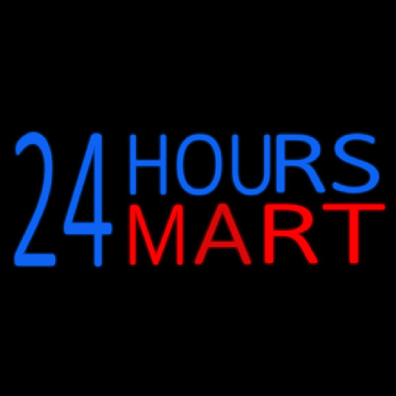 24 Hours Mini Mart Neonkyltti