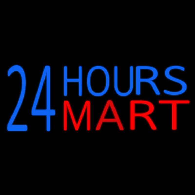24 Hours Mini Mart Neonkyltti