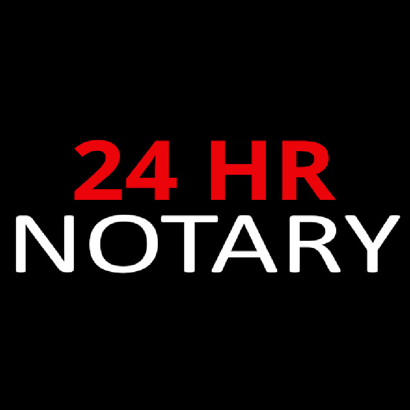 24 Hr Notary Neonkyltti