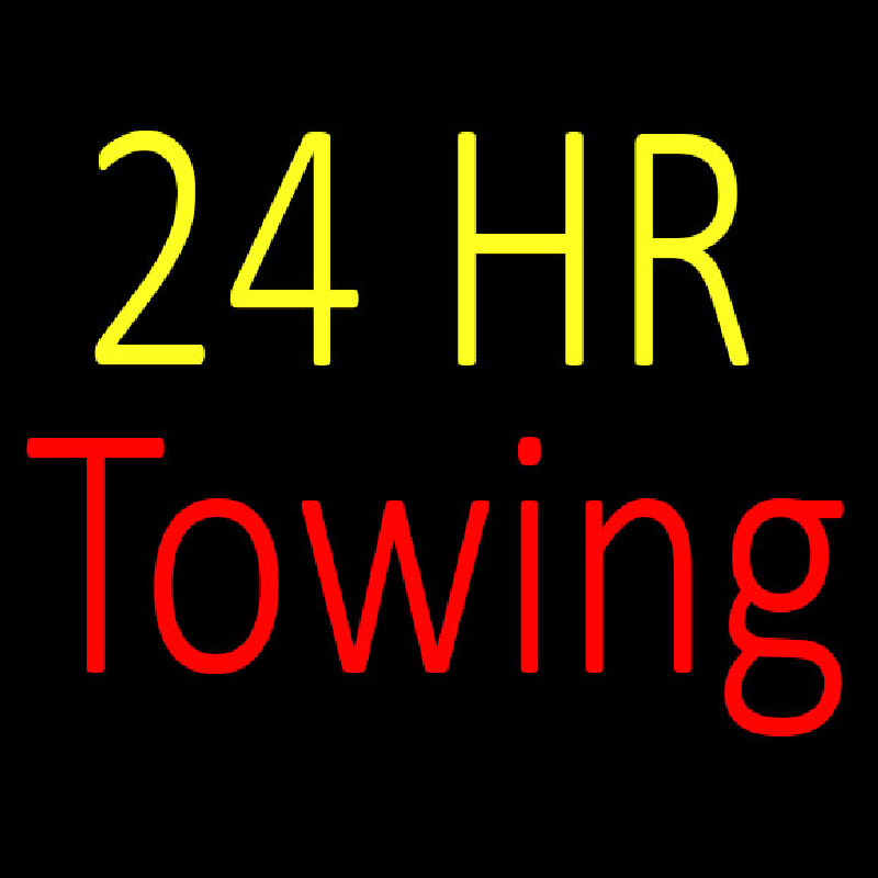 24 Hrs Towing Neonkyltti