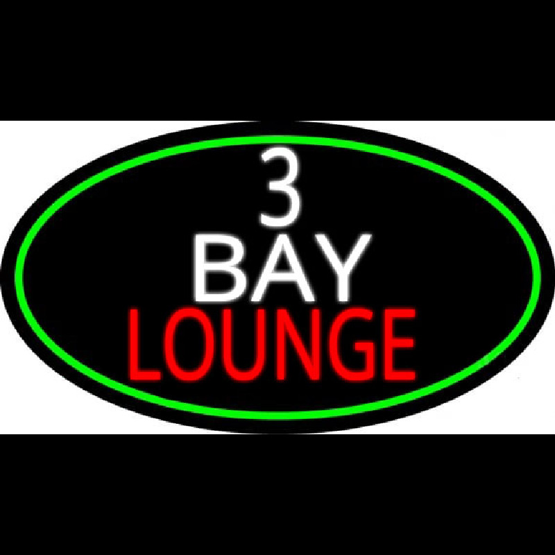 3 Bay Lounge Oval With Green Border Neonkyltti