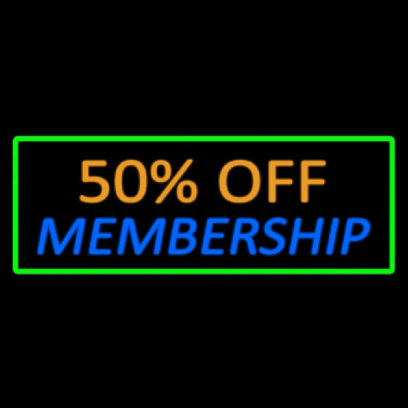50 Off Membership Neonkyltti