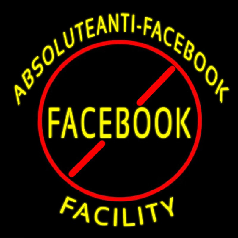 Absoluteanti Facebook Facilty Neonkyltti