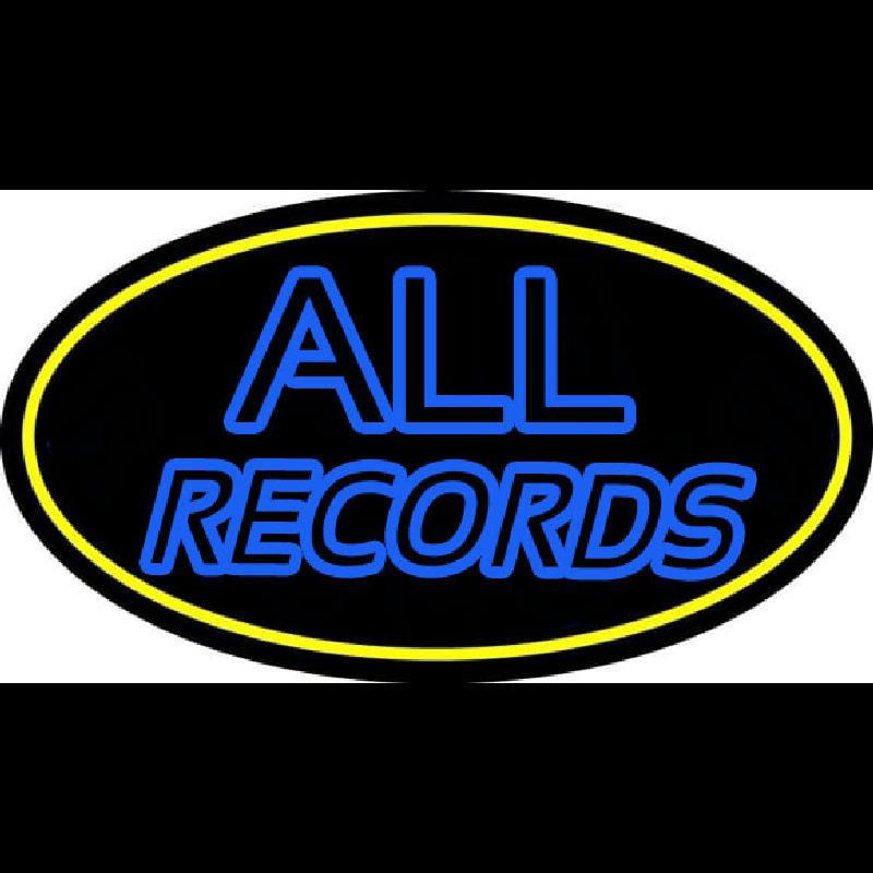 All Records Yellow Border Neonkyltti