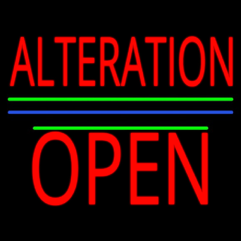 Alteration Block Open Green Line Neonkyltti
