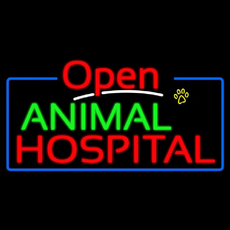 Animal Hospital Open Neonkyltti