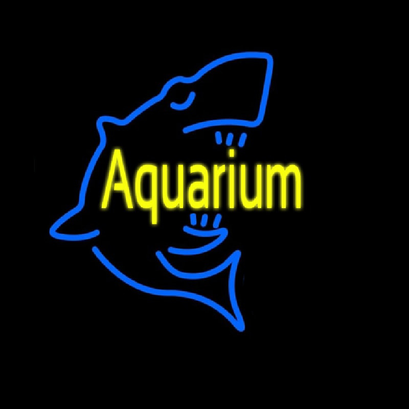 Aquarium With Shark Logo Neonkyltti