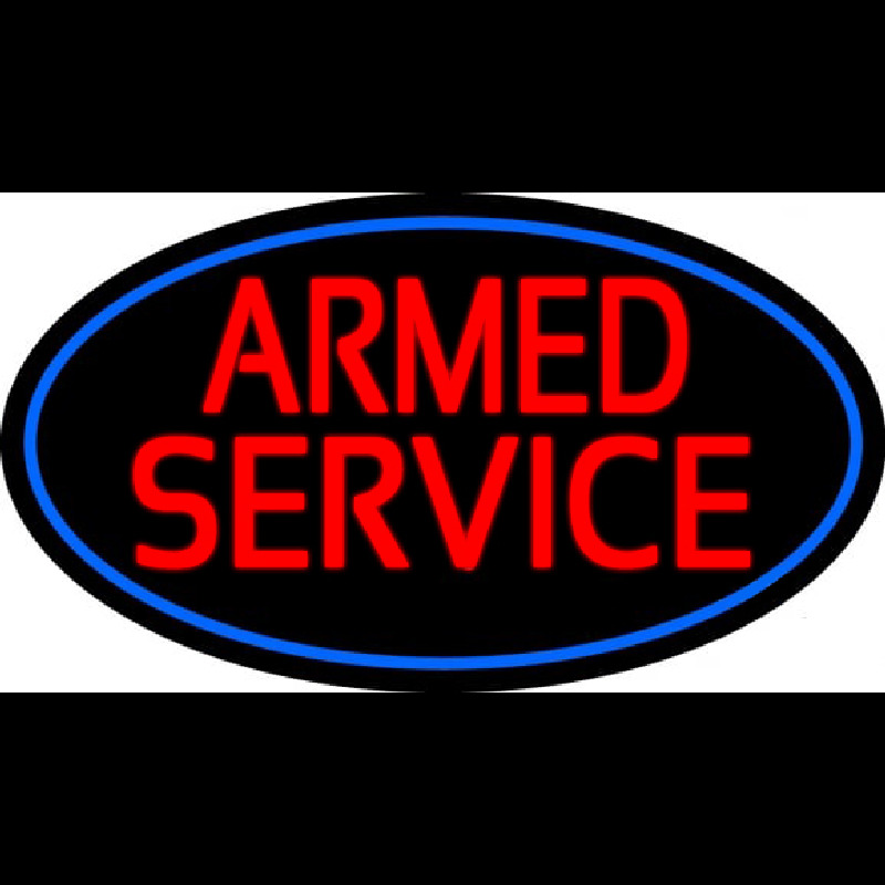 Armed Service With Blue Round Neonkyltti