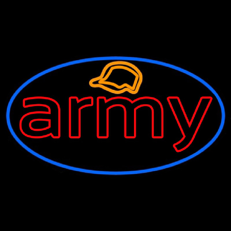 Army With Blue Round Neonkyltti