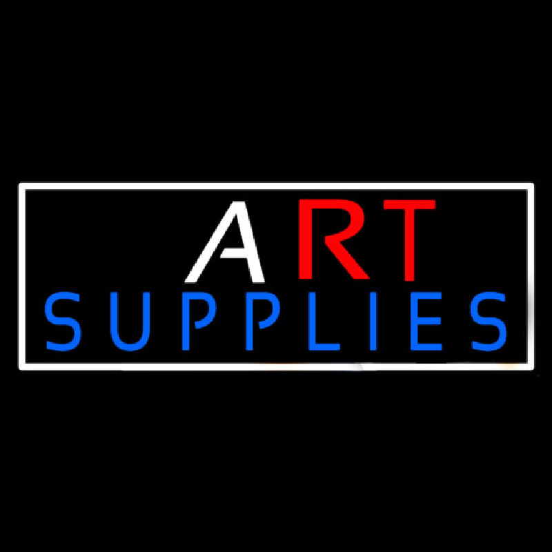 Art Blue Supplies With White Border Neonkyltti