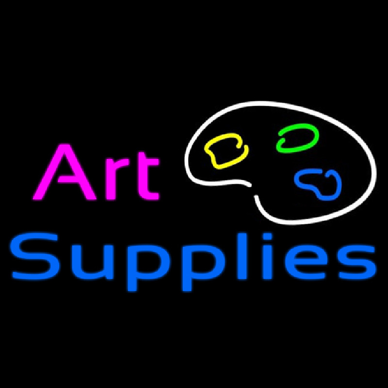 Art Supplies Neonkyltti