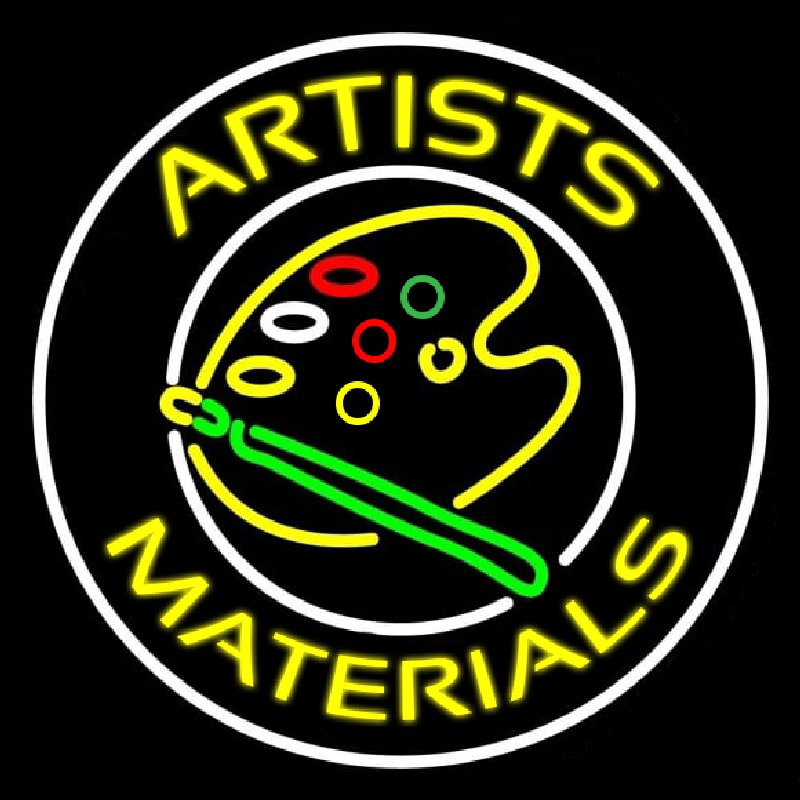 Artists Materials With Logo Neonkyltti