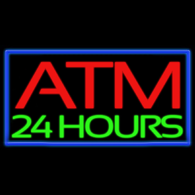 Atm 24 Hours Neonkyltti