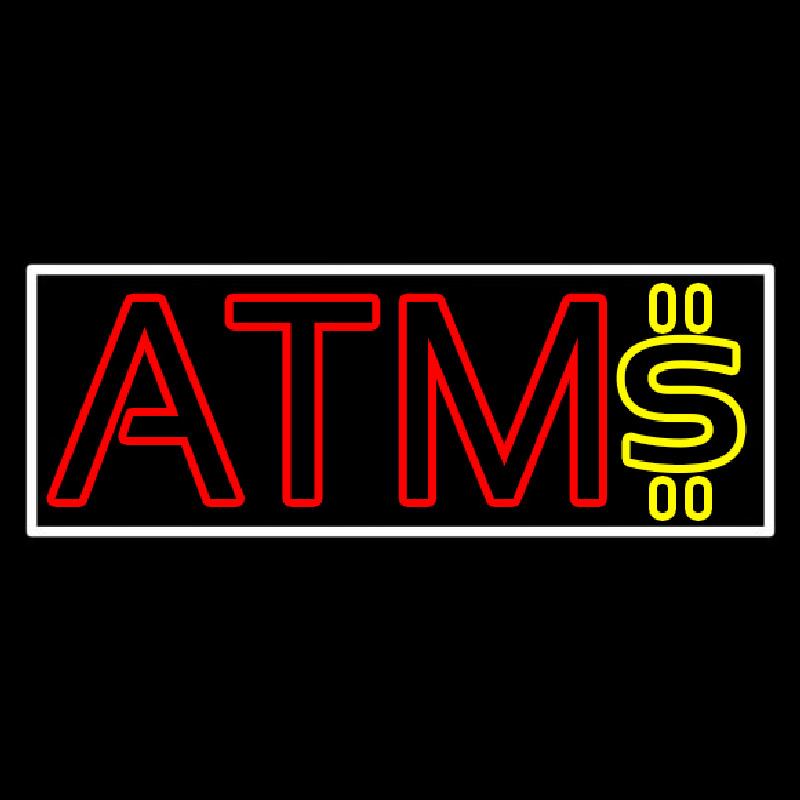 Atm With Dollar Symbol 1 Neonkyltti