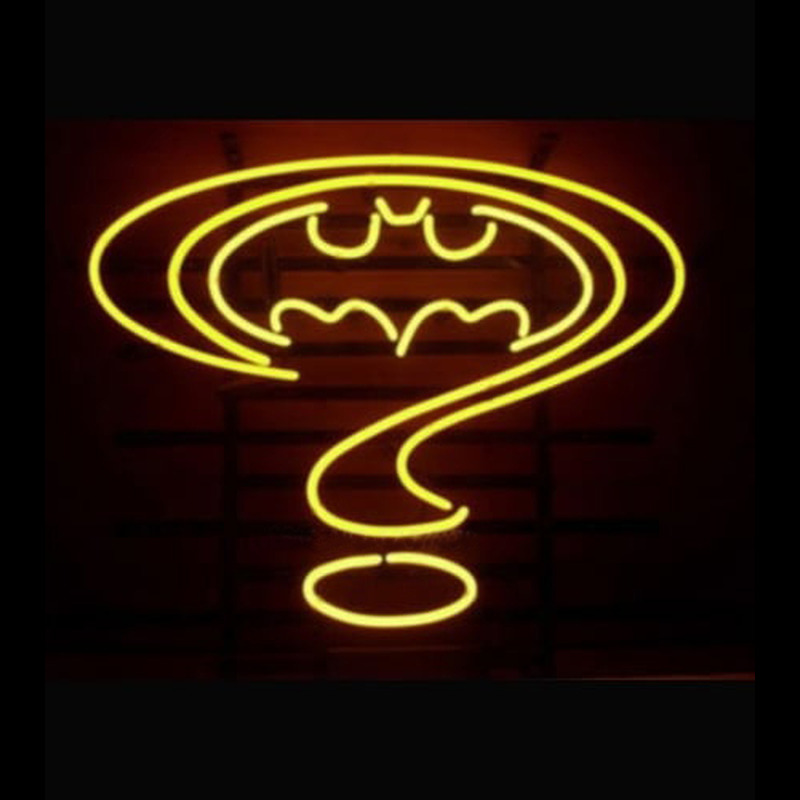 BAT Man Question Mark Retro Neonkyltti