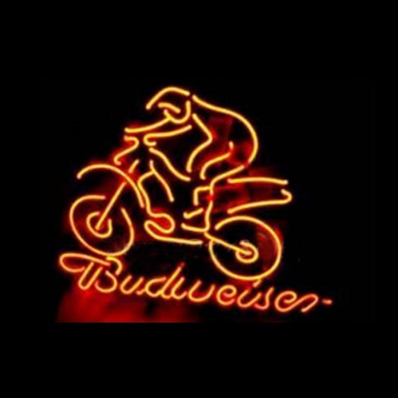 BUDWEISER BIKER LOGO Neonkyltti