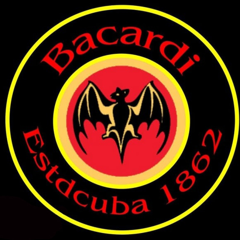 Bacardi Estdcuba 1862 24x24 Rum Sign Neonkyltti