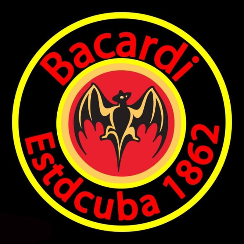 Bacardi Estdcuba 1862 Rum Sign Neonkyltti