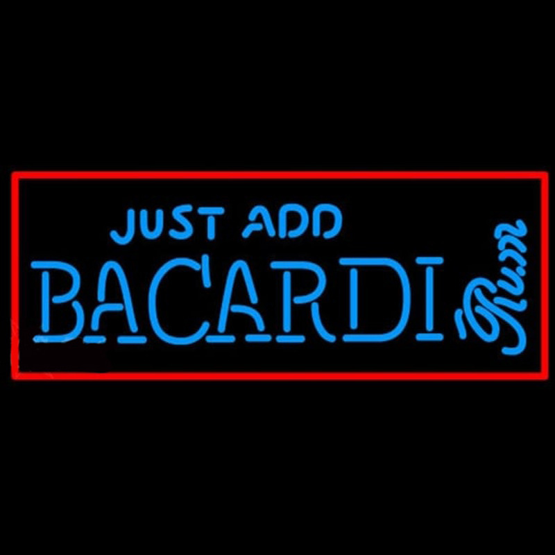 Bacardi Just Add Rum Sign Neonkyltti