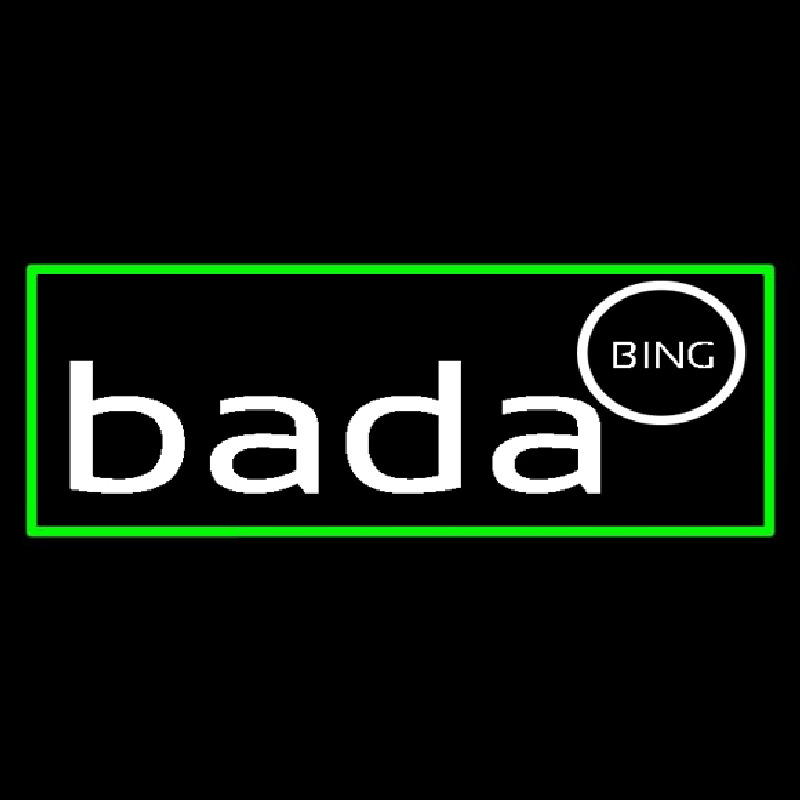 Bada Bing Strip Club With Green Border Neonkyltti