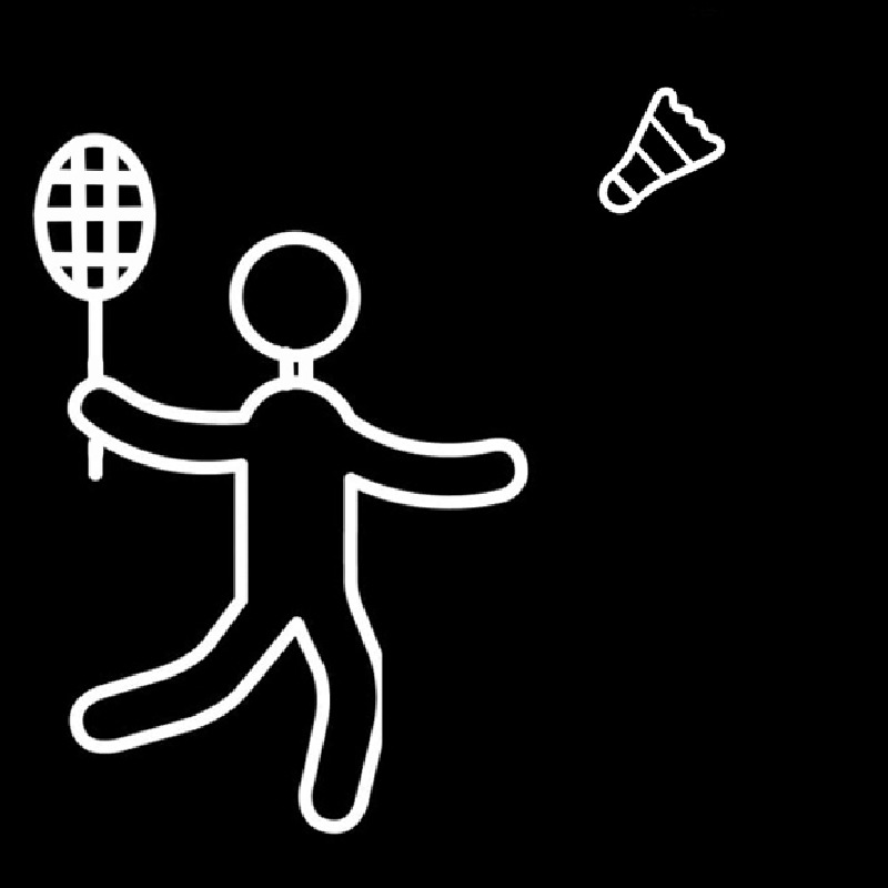 Badminton Player Neonkyltti