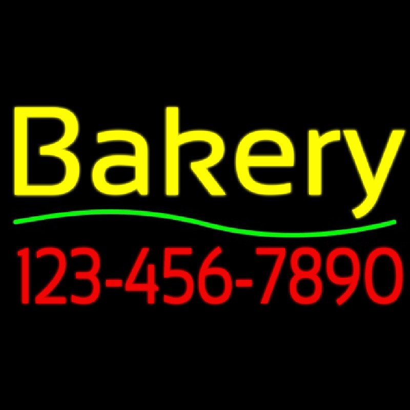 Bakery With Phone Number Neonkyltti