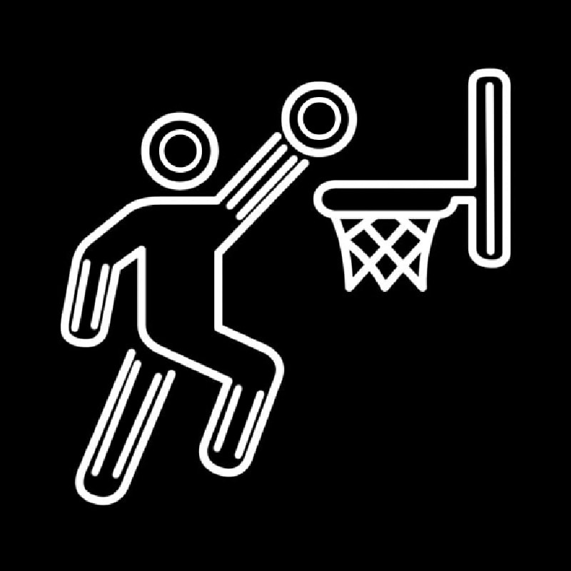 Ball Basket Basketball Neonkyltti