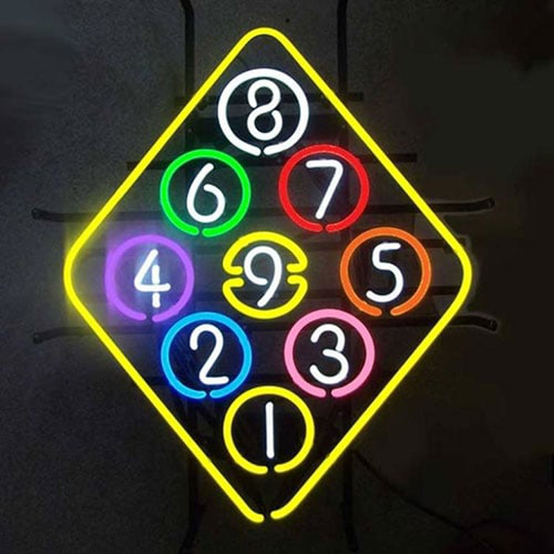 Ball Billiard Rack Pool Neon Beer Sign Neonkyltti