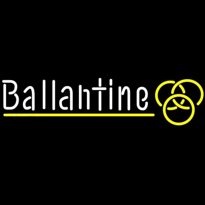 Ballantine Yellow Logo Beer Sign Neonkyltti