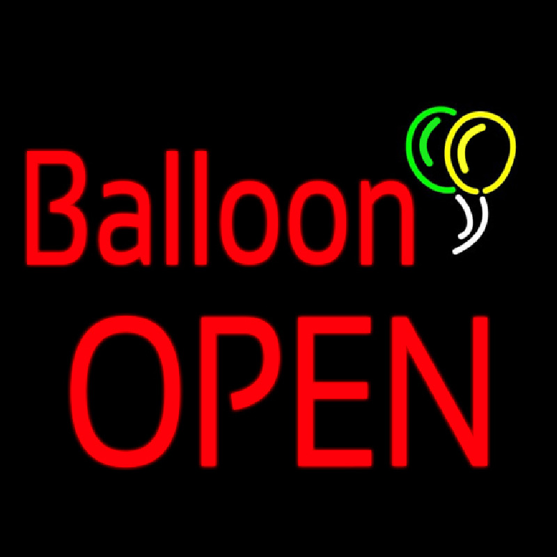 Balloon Block Open Neonkyltti