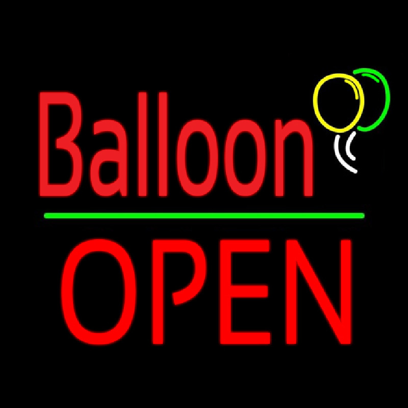 Balloon Open Block Green Line Neonkyltti