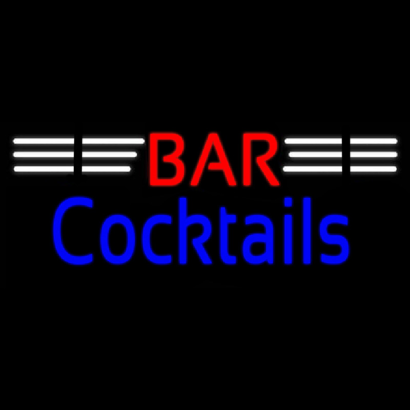 Bar Cocktails Real Neon Glass Tube Neonkyltti