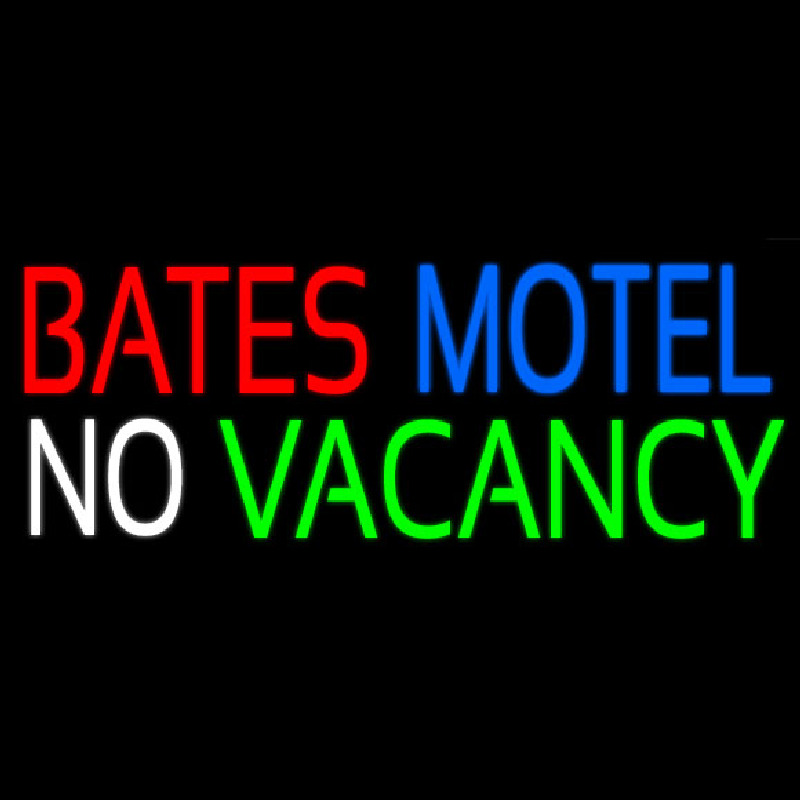 Bates Motel No Vacancy Neonkyltti