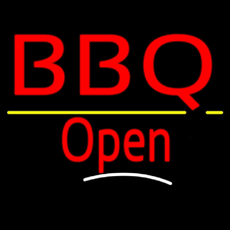 Bbq Open White Line Neonkyltti