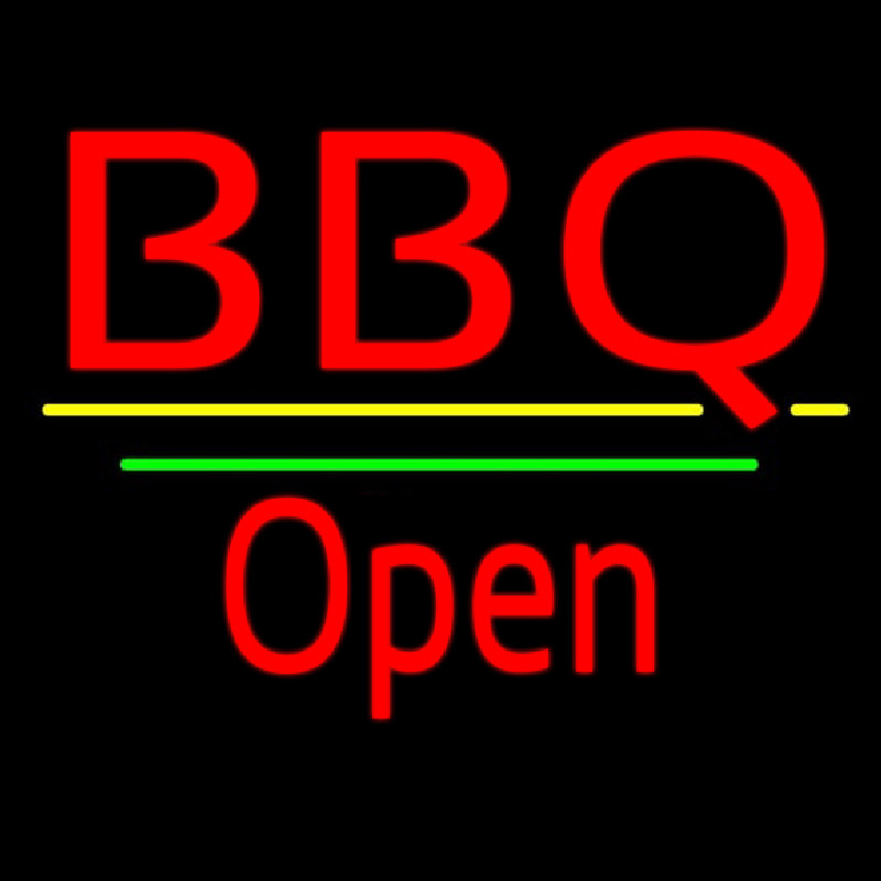 Bbq Open White Line Neonkyltti