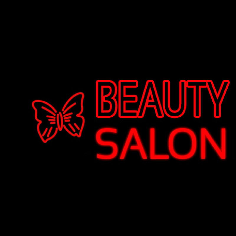 Beauty Salon With Butterfly Logo Neonkyltti