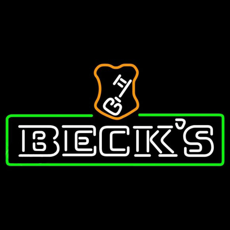 Beck Green Border Key Label Beer Sign Neonkyltti