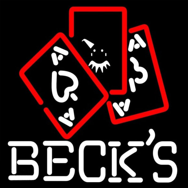 Becks Ace And Poker Beer Sign Neonkyltti