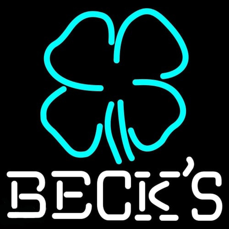 Becks Clover Beer Neonkyltti