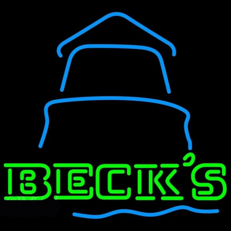 Becks Day Light House Beer Sign Neonkyltti