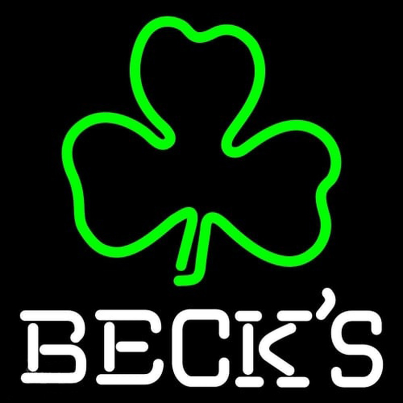 Becks Green Clover Beer Neonkyltti