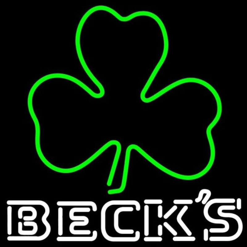 Becks Green Clover Beer Sign Neonkyltti