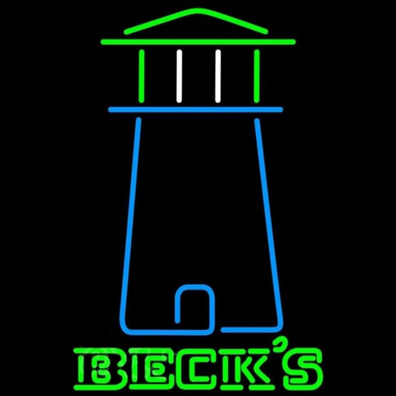 Becks Light House Art Beer Sign Neonkyltti