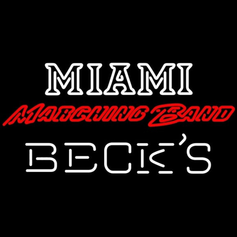 Becks Miami University Band Board Beer Sign Neonkyltti