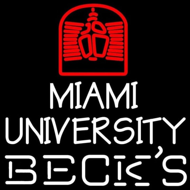 Becks Miami University Beer Sign Neonkyltti