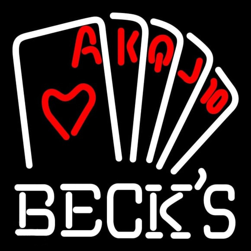 Becks Poker Series Beer Sign Neonkyltti