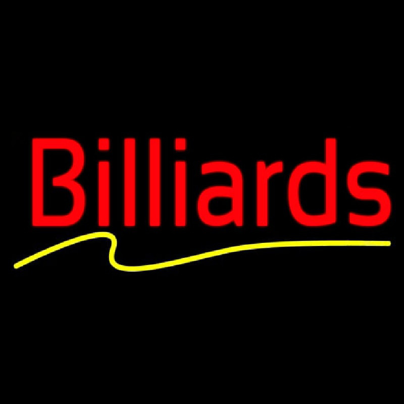Billiards Yellow Line Neonkyltti